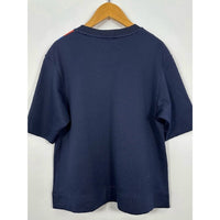 Navy and Red Short Sleeve Top - Small