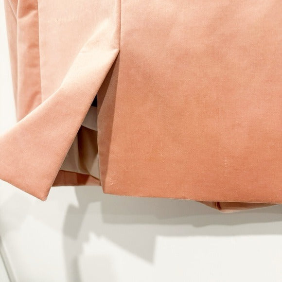 Willa Blazer in Tipped Stretch Velvet in Pink Clay