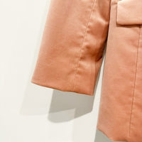 Willa Blazer in Tipped Stretch Velvet in Pink Clay