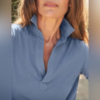 Nicole Henley Dress in Jean