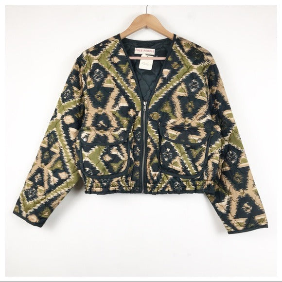 Peggy Quilted Jacket in Black Combo