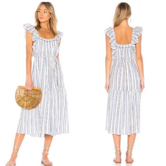 Ossetia Tiers Dress in Seaside Stripe - 6