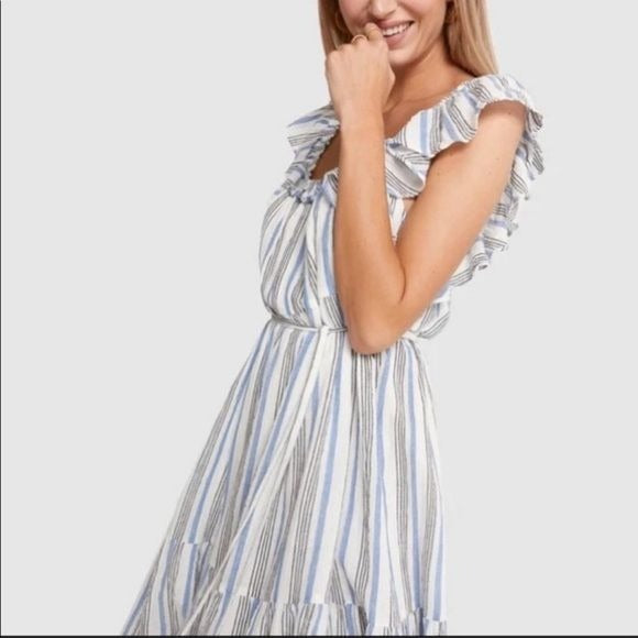 Ossetia Tiers Dress in Seaside Stripe - 6