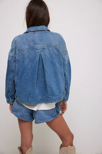 Opal Swing Denim Jacket in Cowboy Romance