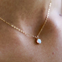 Opal Teardrop Necklace