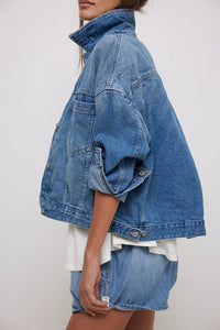 Opal Swing Denim Jacket in Cowboy Romance