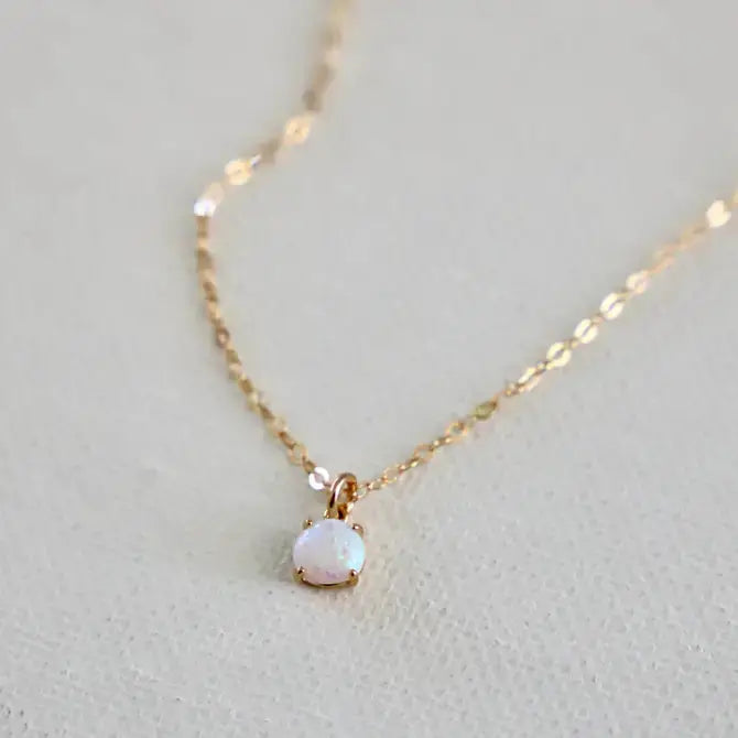 Opal Teardrop Necklace
