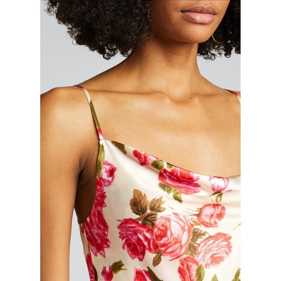 Nyla Pink Rose Cowl Slip Dress - 2