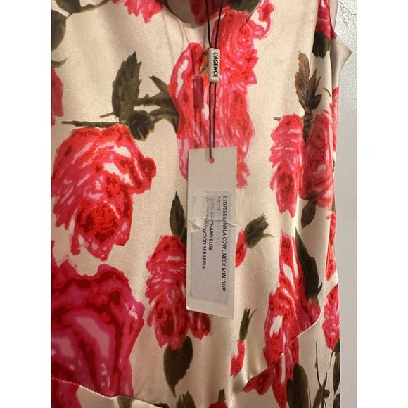 Nyla Pink Rose Cowl Slip Dress - 2