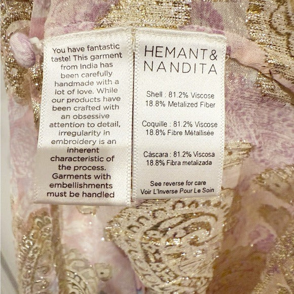 Paisley Metallic Georgette Maxi Dress