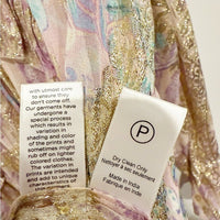 Paisley Metallic Georgette Maxi Dress