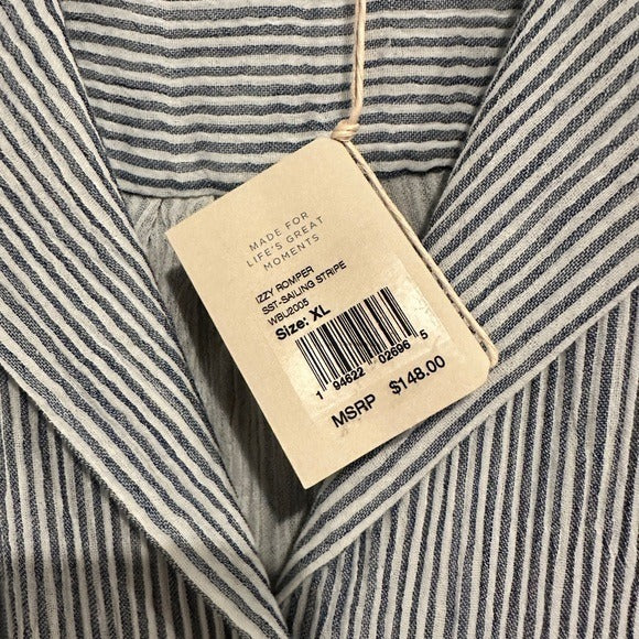 Izzy Romper in Sailing Stripe Size XL