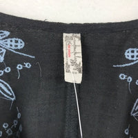 Tulum Cutwork Black Embroidered Slip Dress Size Medium
