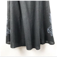 Tulum Cutwork Black Embroidered Slip Dress Size Medium