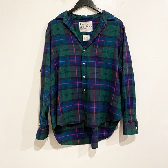 Eileen Relaxed Button Up Shirt Size Large