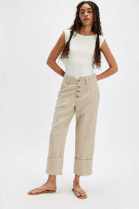 Parkway Cuffed Trousers in Natural Combo