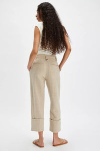 Parkway Cuffed Trousers in Natural Combo