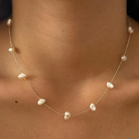 Ida 18K Non-Tarnish Petite Pearl Necklace