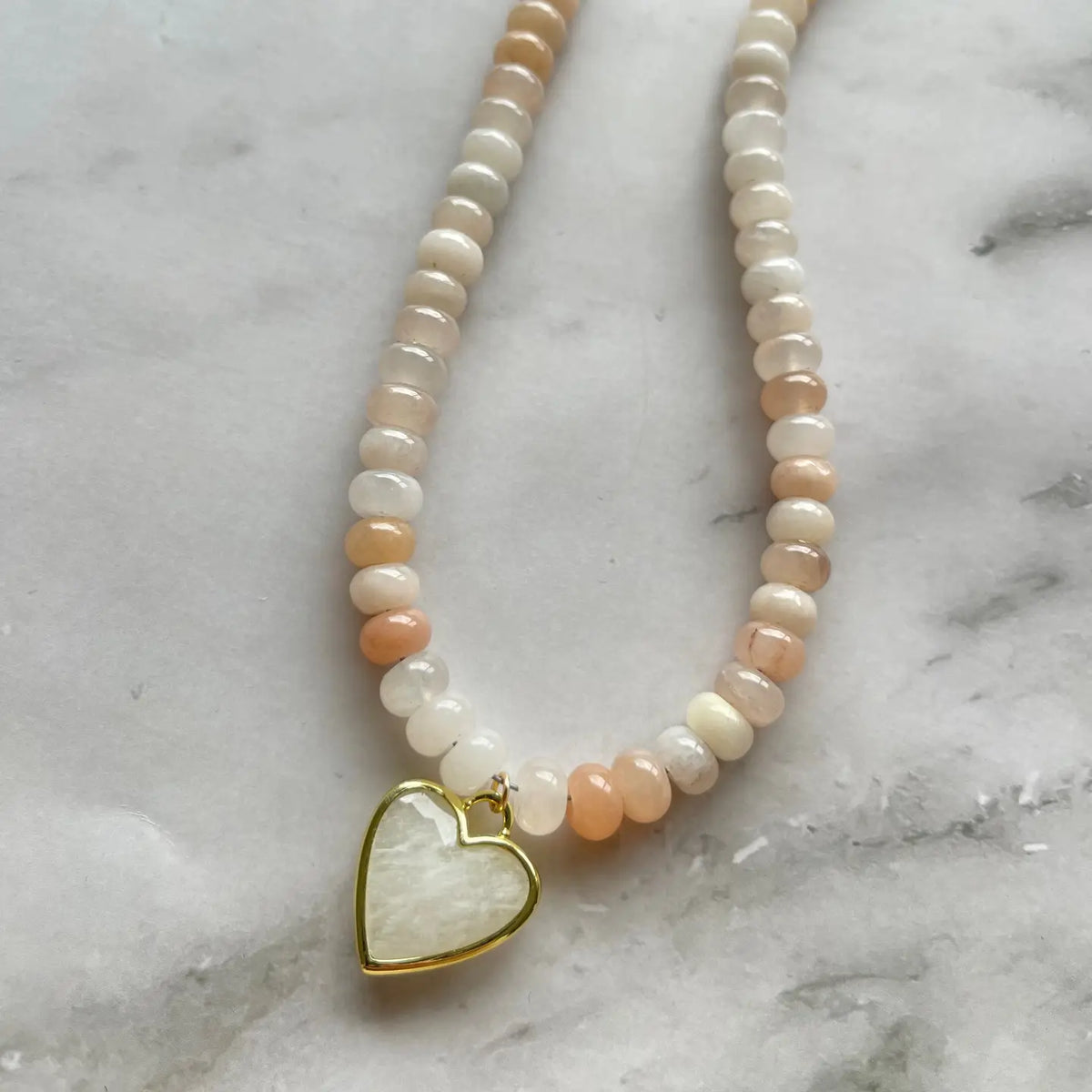 Caia Necklace Pink Aventurine with Moonstone