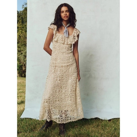 The Balcony Dress in Cream - 0