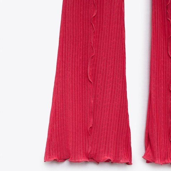 NWT Pink Pleated Flares Size Small