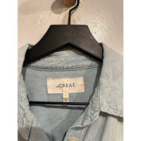 The County Top Short Sleeve Button Down in Riverbed Wash - 1