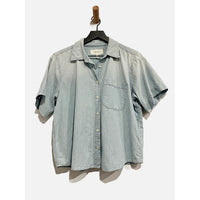 The County Top Short Sleeve Button Down in Riverbed Wash - 1