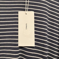 Classic Stripe Side Tie Dress in Tide Pool/ Light Slate - Medium