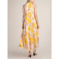 Yellow Sunglasses Floral Maxi Dress - 0