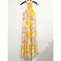 Yellow Sunglasses Floral Maxi Dress - 0
