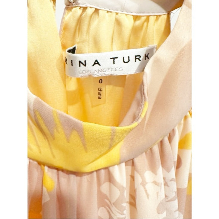 Yellow Sunglasses Floral Maxi Dress - 0