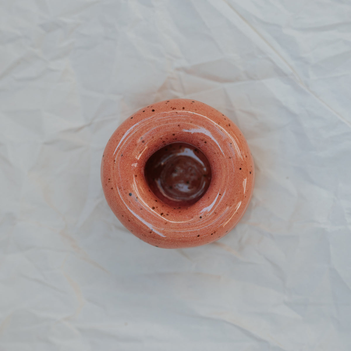 Donut Candlestick Holder ~ Strawberry