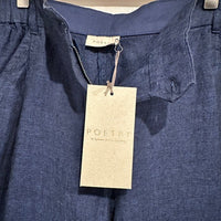 Tailored Trousers Yarn-dyed Linen in Midnight Blue