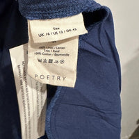 Tailored Trousers Yarn-dyed Linen in Midnight Blue