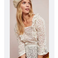 Meadow Rue Ivie Ruffled Lace Top Size 0