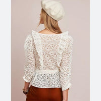 Meadow Rue Ivie Ruffled Lace Top Size 0