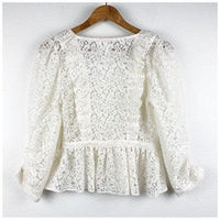 Meadow Rue Ivie Ruffled Lace Top Size 0