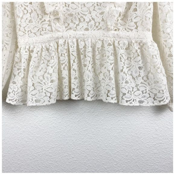 Meadow Rue Ivie Ruffled Lace Top Size 0