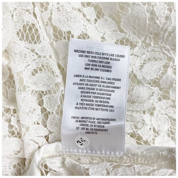 Meadow Rue Ivie Ruffled Lace Top Size 0
