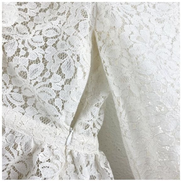 Meadow Rue Ivie Ruffled Lace Top Size 0