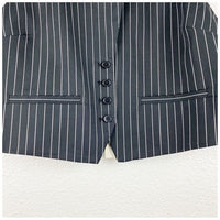 Maeve Black and White Pinstripe Vest