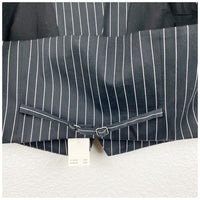 Maeve Black and White Pinstripe Vest