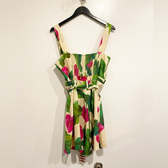 Anthurium Leaves Sand Romper Size Large