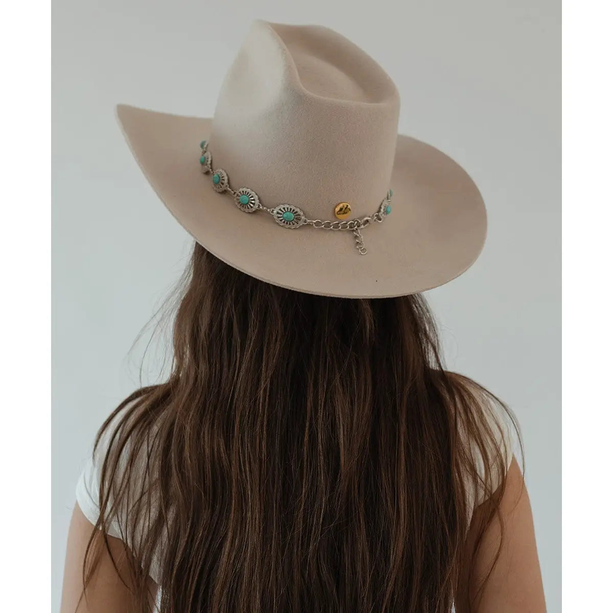 Turquoise Concho Hat Band