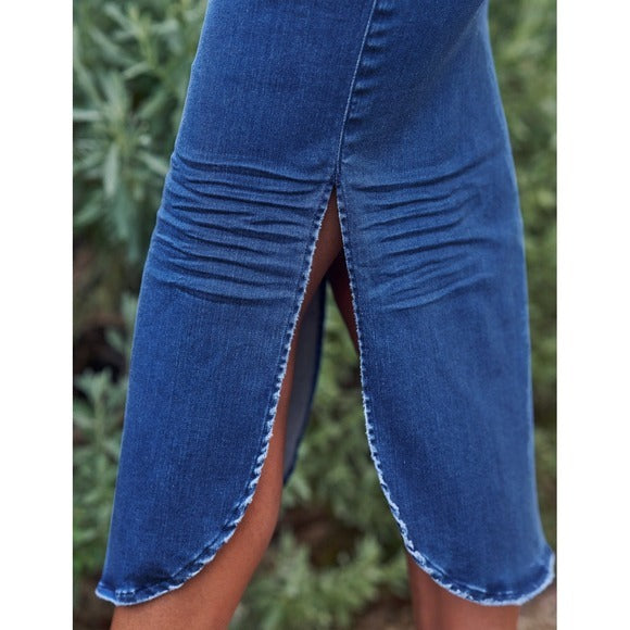 Donegal Unforgettable Midi Skirt in Medium Wash 1977 - 12