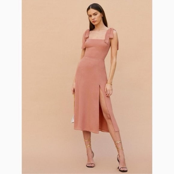 Twilight Midi Dress in Praline