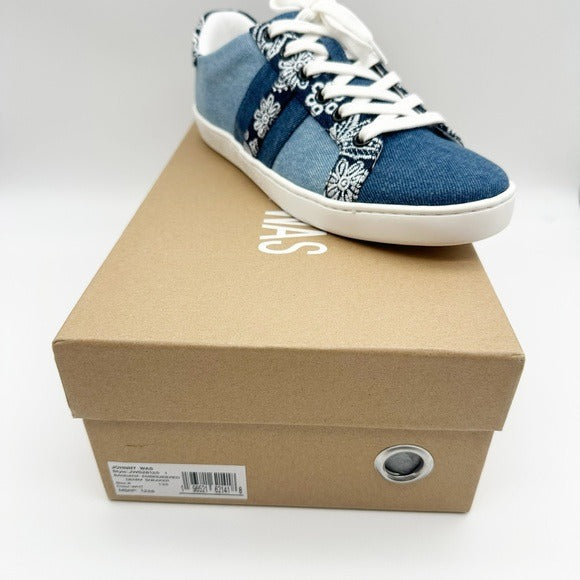 Bandana Embroidered Denim Sneakers