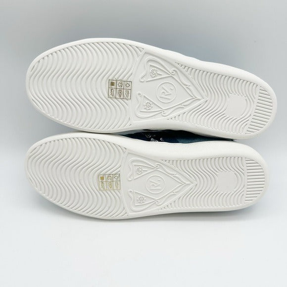 Bandana Embroidered Denim Sneakers