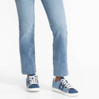 Bandana Embroidered Denim Sneakers