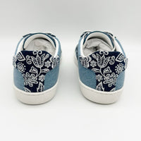 Bandana Embroidered Denim Sneakers